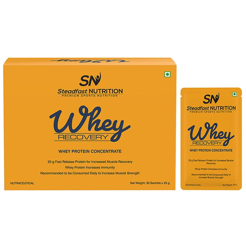Steadfast Nutrition Whey | Raw Whey Protein | Unflavoured Whey Protein Concentrate | 20g fast release Whey protein for muscle recovery, growth and immunity | Lab Tested (Pack of 30 sachets) - Nutrition and Fitness Supplements | Buy online on ZillyBuy