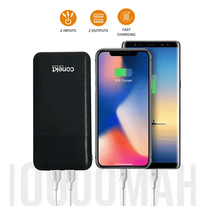 Conekt 10000 mAh Power bank (Zeal Swift, Black ) - Power Bank | Buy online on ZillyBuy