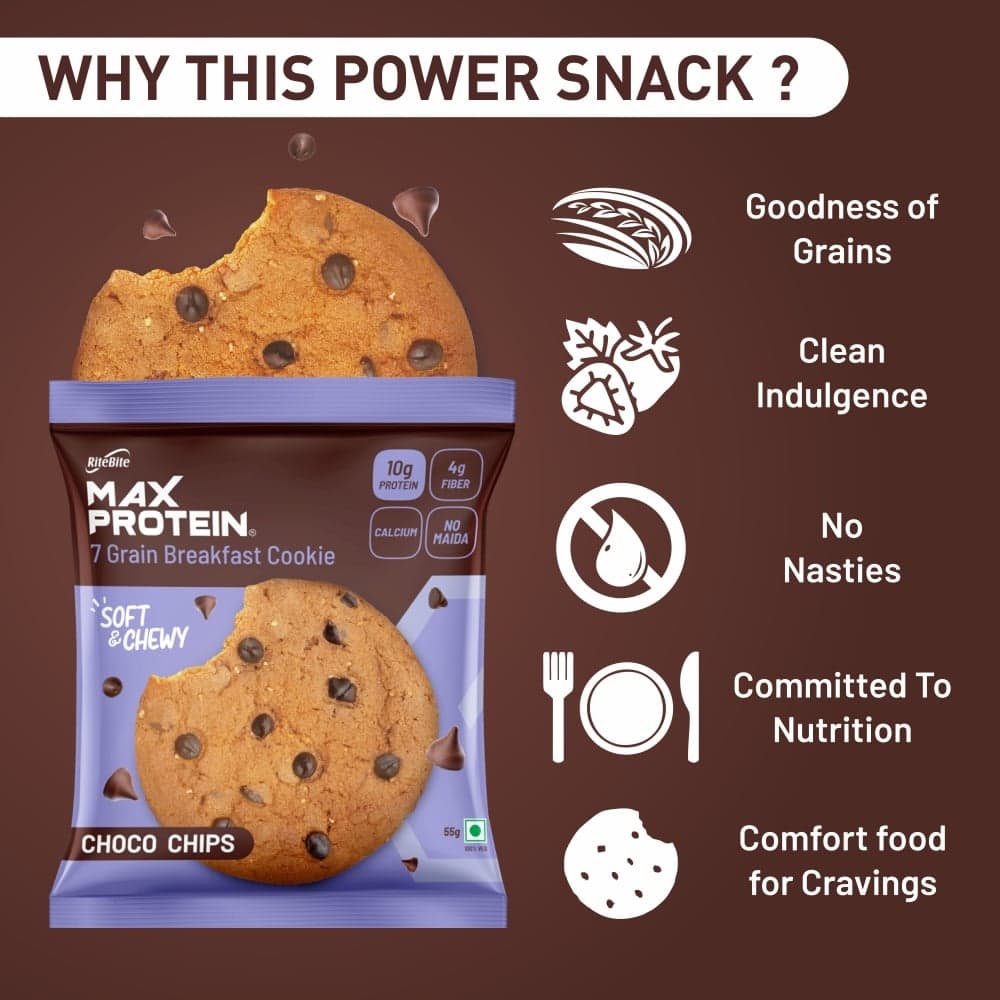 RiteBite Max Protein Choco Chips Cookies, 660 g - image 4