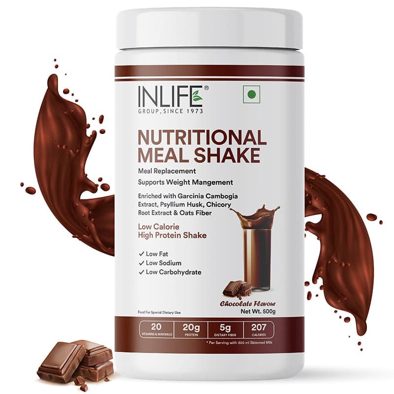 INLIFE Meal Replacement Shake For Weight Management, Nutritional Meal Protein Powder, Low Calorie High Protein, Sugar Free (20g Protein, 5.7g Fiber, 212 calories) 500g INLIFE Meal Replacement Shake For Weight Management, Nutritional Meal Protein Powder, 
