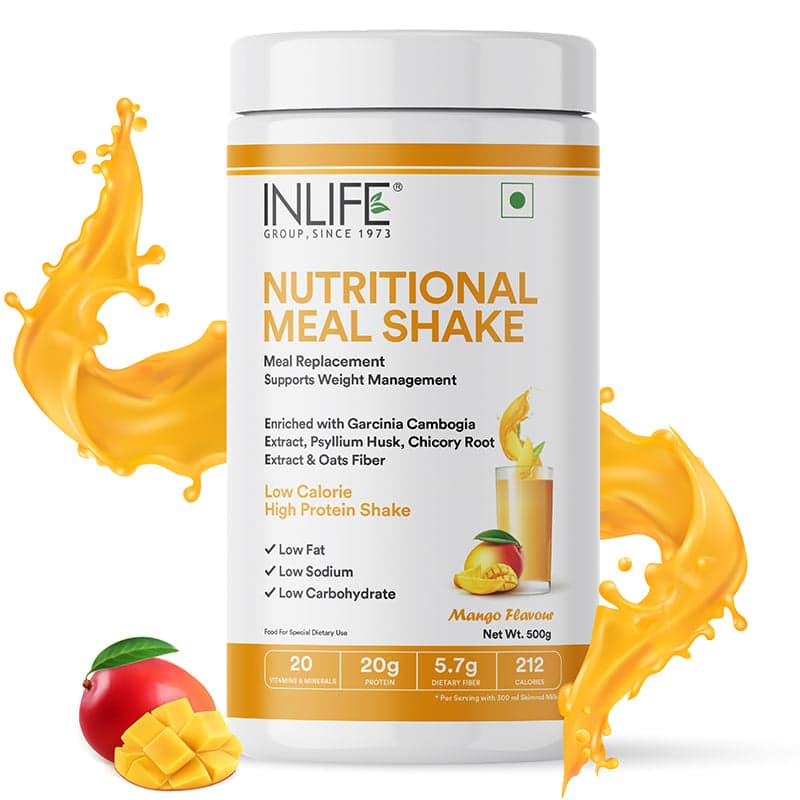 INLIFE Meal Replacement Shake For Weight Management, Nutritional Meal Protein Powder, Low Calorie High Protein, Sugar Free (20g Protein, 5.7g Fiber, 212 calories) 500g INLIFE Meal Replacement Shake For Weight Management, Nutritional Meal Protein Powder, 