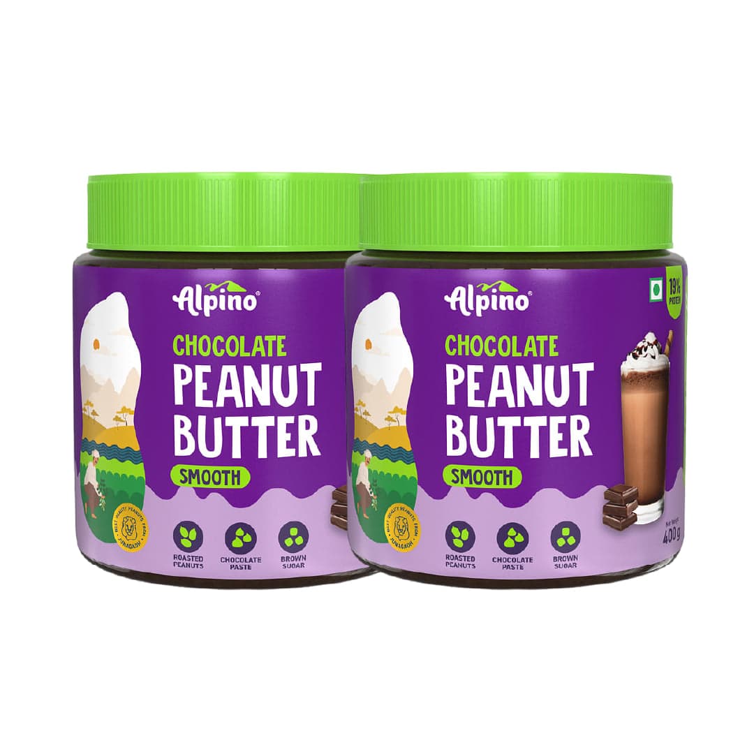 Alpino Chocolate Peanut Butter Smooth | 19% Protein | Plant Based Alpino Chocolate Peanut Butter Smooth | Source of Healthy Fats & Dietary Fibre - Health Foods and Drinks | Buy online on ZillyBuy