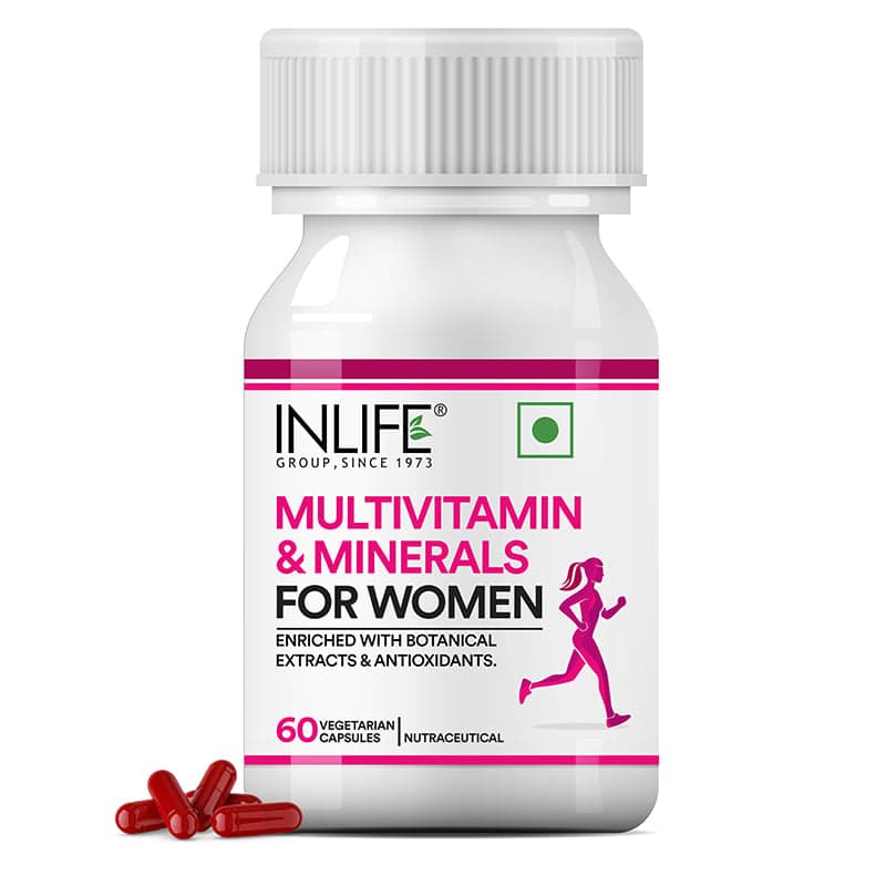 INLIFE Multivitamins & Minerals Antioxidants for Women Daily Formula Vitamins Supplement 60 Capsules