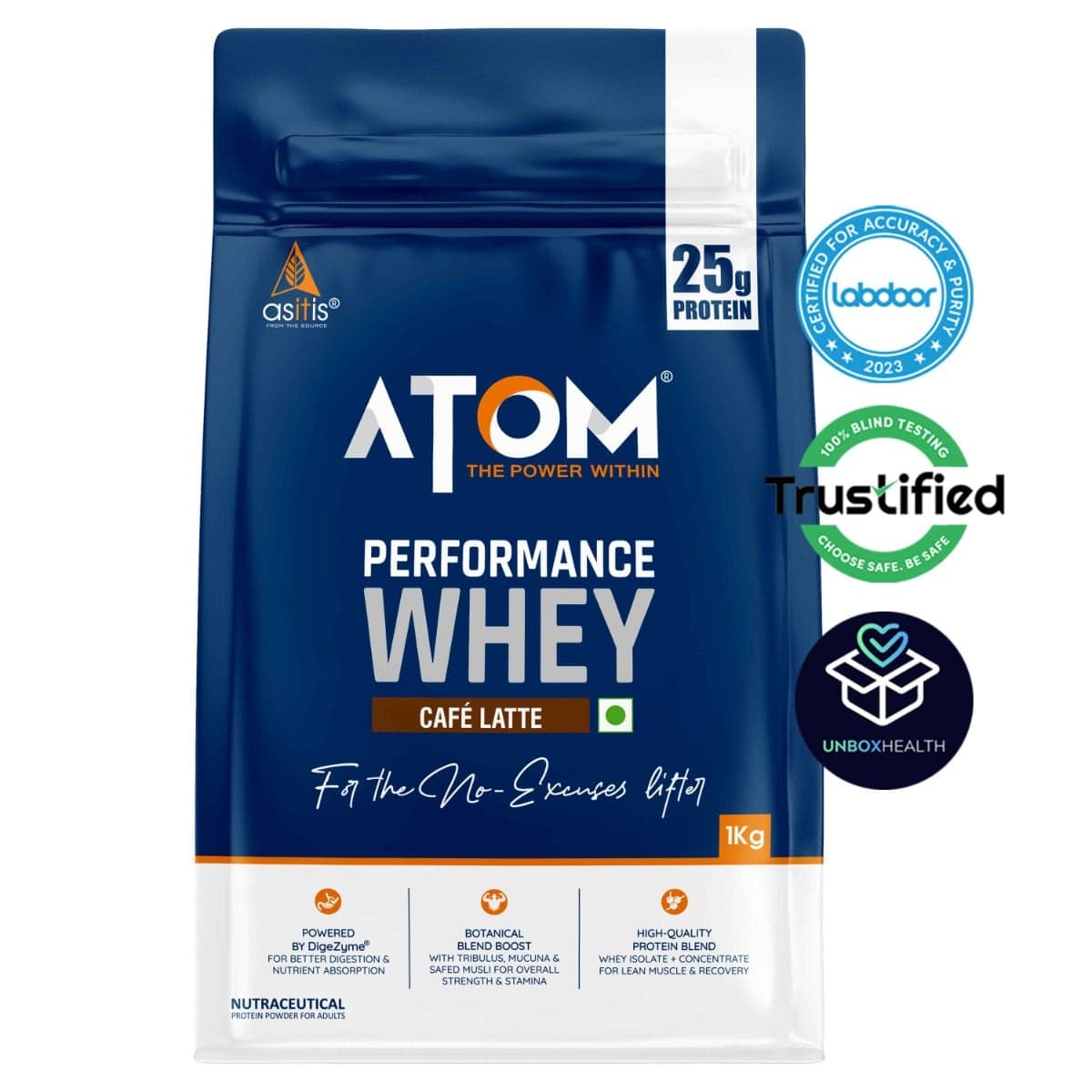 AS-IT-IS ATOM Performance Whey 1Kg | With Safed Musli & Mucuna Pruriens | For Faster Recovery | Highly Bioavailable | Cafe latte flavor - Nutrition and Fitness Supplements | Buy online on ZillyBuy