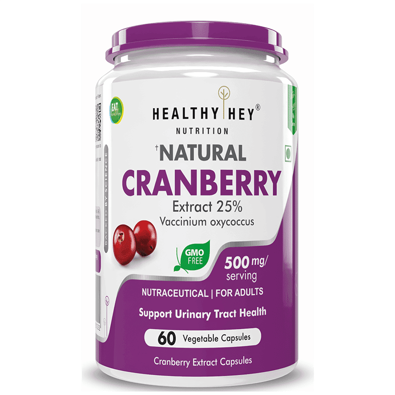 Healthyhey Nutrition Cranberry Extract Urinary Tract Health, 500 mg 60 Veg Capsules