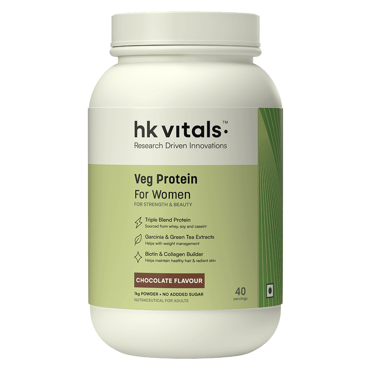 HK Vitals ProteinUp Women, Vegetarian Protein with Soy, Whey, Collagen Builder Blend, Biotin, Garcinia & Green Tea, for Strength & Beauty, No Added Sugar (Chocolate) hk vitals ProteinUp For Women (Chocolate, 1kg) | Vegetarian Protein with Soy, Whey, Coll