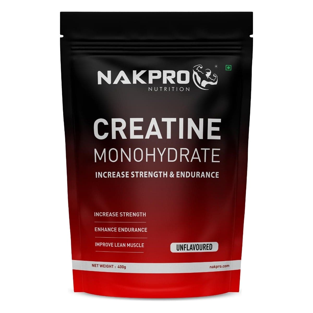 NAKPRO Micronised Creatine Monohydrate Powder (400g, Unflavoured) | 3g Creatine/Serving | Trustified Certified for Accuracy & Purity | Rapid Absorption Pre/Post Workout Supplement for Muscle Repair & Recovery | Supports Athletic Performance - Nutrition and Fitness Supplements | Buy online on ZillyBuy