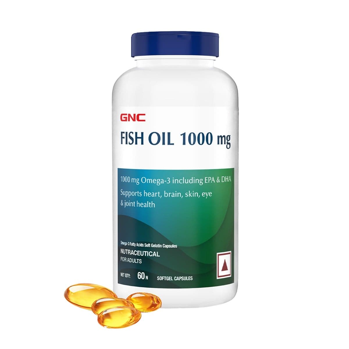 GNC Fish Body Oil for Men & Women | 1000mg Omega-3s with EPA & DHA | Promotes Joint Health | Improves Focus & Memory | Protects Vision | Supports Healthy Cholesterol | USA Formulated GNC Fish Body Oil for Men & Women | 1000mg Omega-3s with EPA & DHA | Pr