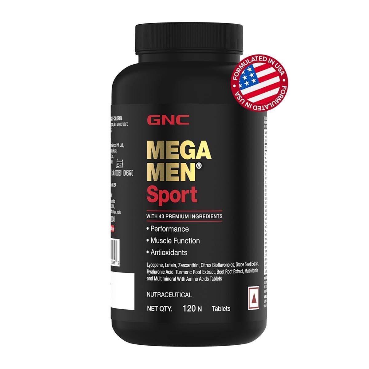 GNC Mega Men Sport Multivitamin for Men | Boosts Muscle Performance | Antioxidant Rich | Supports Prostate Health | Protects Heart & Vision | Formulated In USA | 43 Premium Ingredients | 120 Tablets