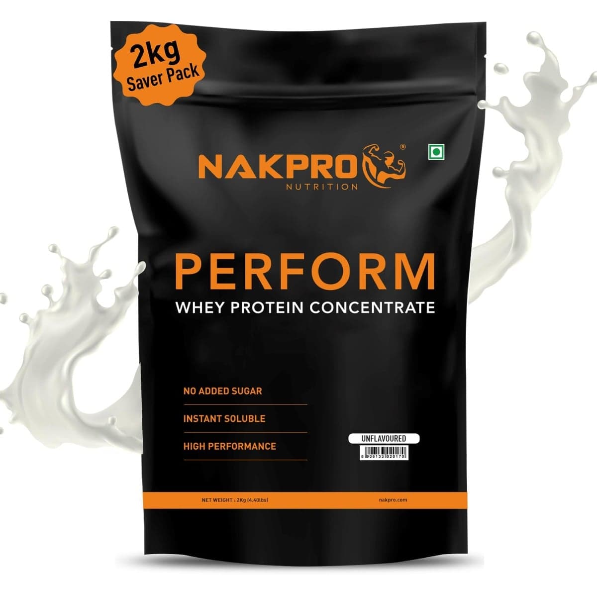 NAKPRO Perform Whey Protein Concentrate Unflavoured | 26g Protein, 5.7g BCAA | Trustified Certified 100% Authentic Supplement Powder & No Adulteration | Fast Absorbing Whey Protein Powder NAKPRO Perform Whey Protein Concentrate 2kg Unflavoured | 26g Prot - Nutrition and Fitness Supplements | Buy online on ZillyBuy