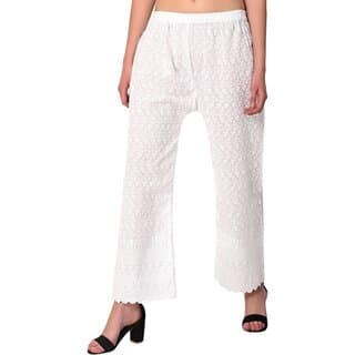 Women Cotton Blend Palazzo Trousers - Uncategorized | Buy online on ZillyBuy