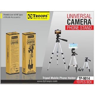 TP TROOPS Tripod for Smartphones  Cameras with Mobile Holder and Carry Bag, Max Operating Height - 4.26 Feet - Tripod | Buy online on ZillyBuy