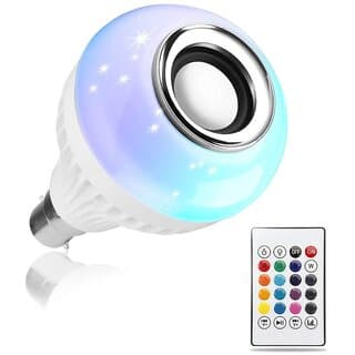 Tecsox Bluetooth Speaker Music Light White Rgb Light Ball Bulb Colorful Lamp, Remote Control For Home, Bedroom, Etc. - Speaker | Buy online on ZillyBuy