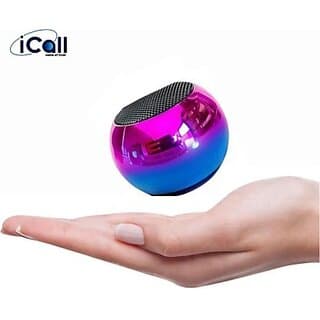 (Pack of 10) iCall Smallest M4 Wireless Bluetooth Speaker 5W Stereo Channel Portable Bass Speaker with Mic Multicolor - Speaker | Buy online on ZillyBuy
