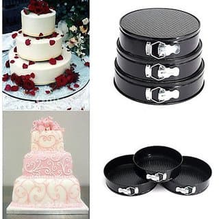 ROUND SPRING FORM CAKE MOULD - SET OF 3PCS