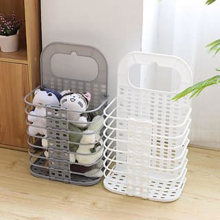Martand Foldable Plastic Hanging Laundry Basket For Washing Machine Bathroom Kids Dirty Clothes Storage - Closet/Laundry/Shoe Organization | Buy online on ZillyBuy