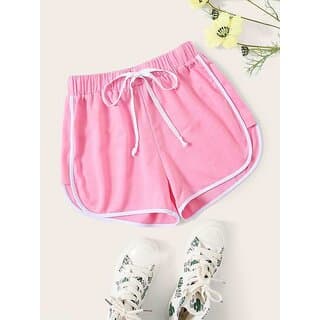Vivient Pink Plain Cotton Blend Short For Women - Uncategorized | Buy online on ZillyBuy