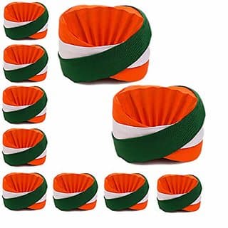 Kaku Fancy Dresses Tricolor Safa /Tricolor Pagdi for Independence Day/Republic Day Cap for Boys  Girls - Pack of 10 - Uncategorized | Buy online on ZillyBuy
