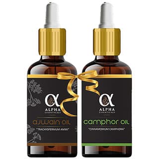 Alpha Essenticals Ajwain And Camphor Essential Oils, Set of 2 Oils Heal Combo, 15ml Each - Skin Care - Oils and Serums | Buy online on ZillyBuy