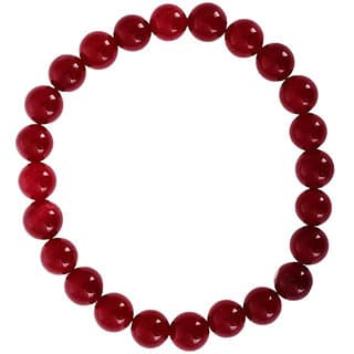 KESAR ZEMS Hakik Agate Ruby Colour Stretchable Bracelet For Unisex (10 x 2 x 1 CM) - Uncategorized | Buy online on ZillyBuy