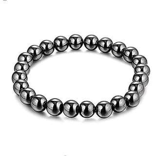 KESAR ZEMS Natural Magnet Grey Colour Stretchable Bracelet For Unisex (10 x 2 x 1 CM) - Uncategorized | Buy online on ZillyBuy