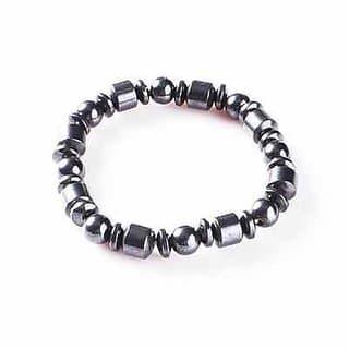 KESAR ZEMS Natural Magnet Grey Colour Stretchable Bracelet For Unisex (8 x 1 x 0.5 CM) - Uncategorized | Buy online on ZillyBuy