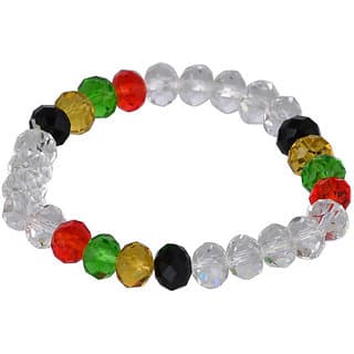 KESAR ZEMS Multi Crystal /Sphatik Stone Stretchable Bracelet  For Unisex  (10 x 2 x 1 CM) Clear - Uncategorized | Buy online on ZillyBuy