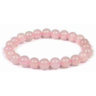 KESAR ZEMS Natural Rose Quartz Stone Stretchable Bracelet For Unisex  (10 x 2 x 1 CM) Pink. - Uncategorized | Buy online on ZillyBuy