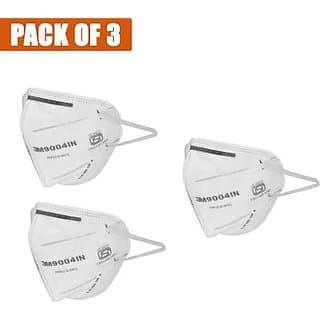 3M 9004IN Air-purifying Respirator Face Mask with Nose Pin (Pack of 3) 9004ING03 - Skin Care - Face Cleansers | Buy online on ZillyBuy