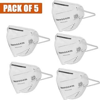 3M 9004IN Air-purifying Respirator Face Mask with Nose Pin (Pack of 5) 9004ING05 - Skin Care - Face Cleansers | Buy online on ZillyBuy