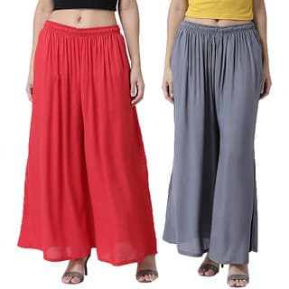 PT LEGGINGS Beautiful Reyon Plazzo for women free size(Gajri,Grey) - Uncategorized | Buy online on ZillyBuy