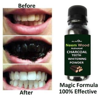 Activated Neem Charcoal Teeth Whitening Powder - Oral Care | Buy online on ZillyBuy