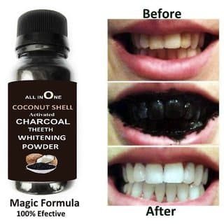 Activated Coconut Shell Charcoal Teeth Whitening Powder - Oral Care | Buy online on ZillyBuy