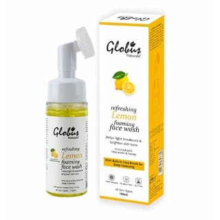 Globus Naturals Refreshing Lemon Face Wash with Face Massage Brush - Skin Care - Face Cleansers | Buy online on ZillyBuy