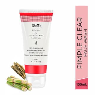 Globus Naturals Glycolic & 1% Salicylic Acid Face wash, 100 ml - Skin Care - Face Cleansers | Buy online on ZillyBuy