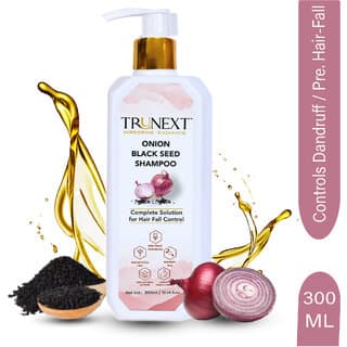 TruNext Onion Black Seed Shampoo For Hair Growth and Hair Fall Control, No Paraben and Sulphate, 300 ml - Shampoos and Conditioners | Buy online on ZillyBuy