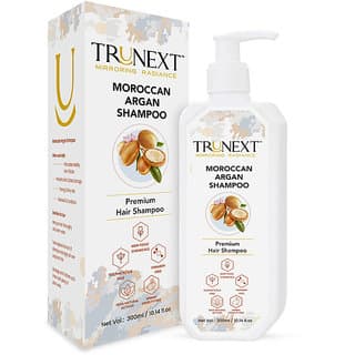 TRUNEXT MOROCCAN ARGAN SHAMPOO FOR HAIR FALL CONTROL AND BETTER HAIR GROWTH , 300 ml - Shampoos and Conditioners | Buy online on ZillyBuy