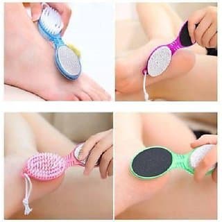 4 in 1 Pedicure Paddle - Cleanse, Scrub, File Buff for Feet - Assorted Colours - Skin Care - Face Cleansers | Buy online on ZillyBuy