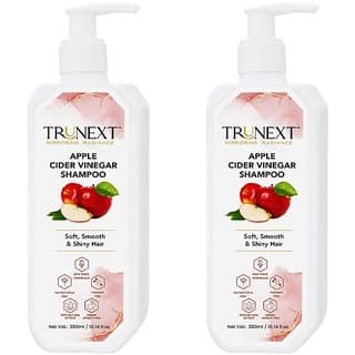 TRUNEXT Apple Cider Vinegar Shampoo for All Type of Hair, Pack of 2 (600 ml) - Shampoos and Conditioners | Buy online on ZillyBuy