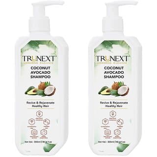 TRUNEXT Coconut Avocado Shampoo, Ultra Hydrating Coconut Shampoo, Pack of 2 (600 ml) - Shampoos and Conditioners | Buy online on ZillyBuy