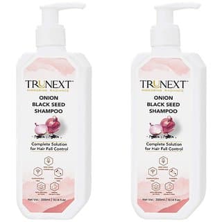 TRUNEXT Onion Black Seed Shampoo for Hair Growth and Hair Fall Control, pack of 2 ( 600 ml) - Shampoos and Conditioners | Buy online on ZillyBuy