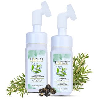 TRUNEXT TEA TREE FACE WASH WITH FOAMING BRUSH, Pack of 2 (300 ml) - Skin Care - Face Cleansers | Buy online on ZillyBuy