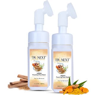 TRUNEXT UBTAN FOAMING FACE WASH WITH A BUILD IN FACE BRUSH FOR TAN REMOVAL, Pack of 2 (300 ml) - Skin Care - Face Cleansers | Buy online on ZillyBuy