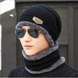 Ultra Soft Unisex Woolen Beanie Cap Plus Neck Scarf Set for Men Women Girl Boy - Warm (Multi Color) - Uncategorized | Buy online on ZillyBuy