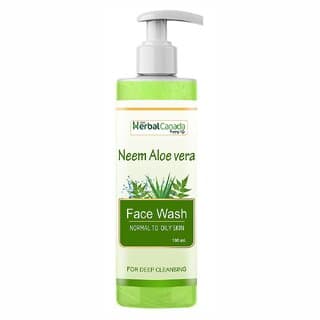 Herbal Canada Neem Aloe Vera Face Wash (190ml) for All Skin Types Cleanses Pores Clarifies - Skin Care - Face Cleansers | Buy online on ZillyBuy