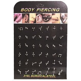 Mumbai Tattoo Body Piercing Chart - Silver - Makeup - Body | Buy online on ZillyBuy