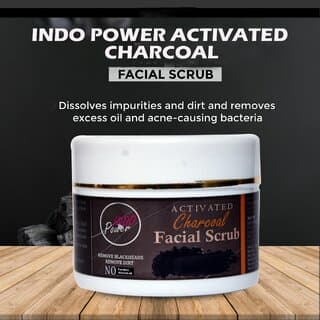 INDOPOWER AKk45 -ACTIVATED CHARCOAL FACIAL SCRUB 100g. - Skin Care - Face Cleansers | Buy online on ZillyBuy