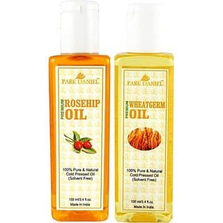 PARK DANIEL Organic Rosehip oil and Wheatgerm oil - Natural &amp; Undiluted combo of 2 bottles of 100 ml (200ml) (100 ml) - Skin Care - Oils and Serums | Buy online on ZillyBuy