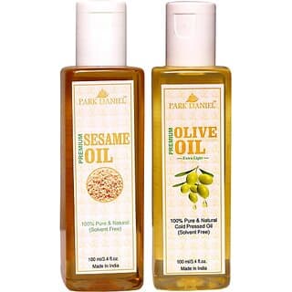 PARK DANIEL Virgin Sesame Oil and Olive Oil - Pure and Natural Combo pack of 2 bottles of 100 ml(200 ml) (200 ml) - Skin Care - Oils and Serums | Buy online on ZillyBuy