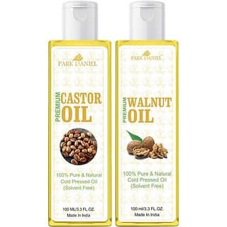 PARK DANIEL Castor Oil&amp; Walnut Oil Combo Pack Of 2 bottle of 100 ml(200 ml) (200 ml) - Skin Care - Oils and Serums | Buy online on ZillyBuy
